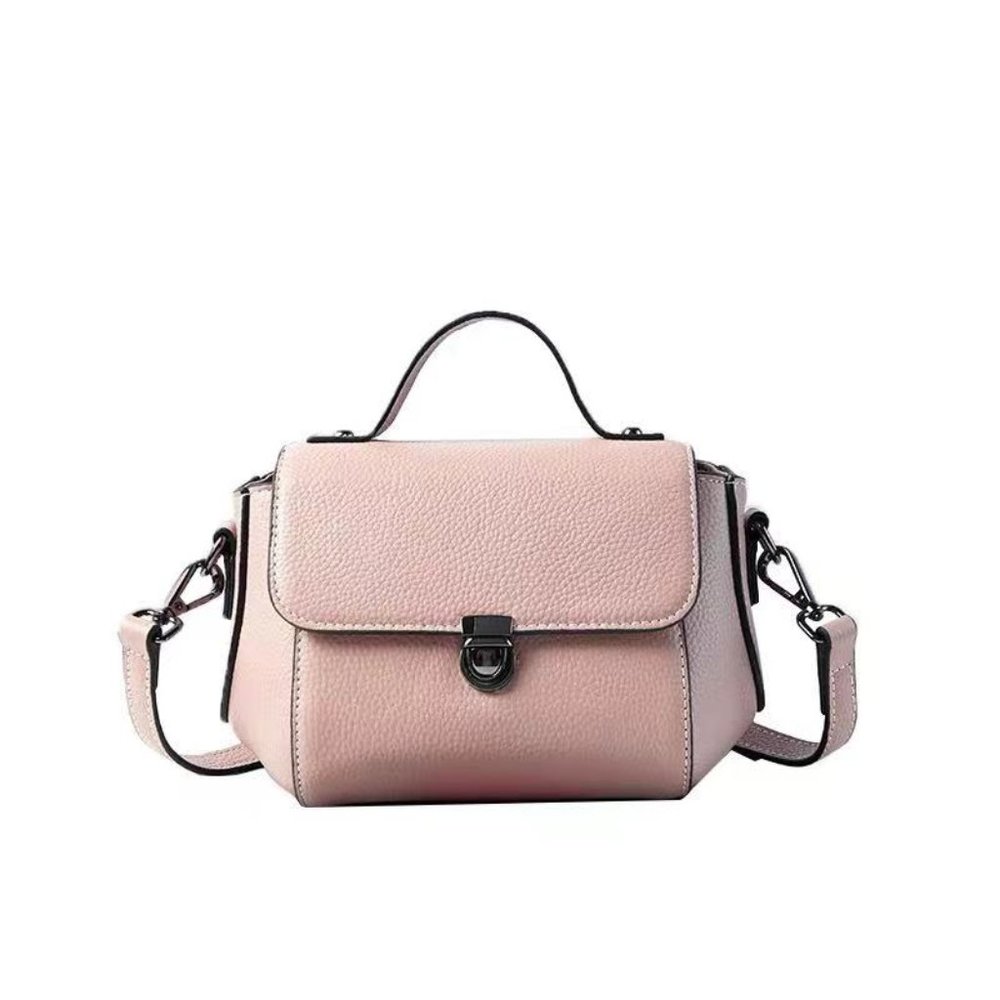 Leather Satchel Bag Gold
